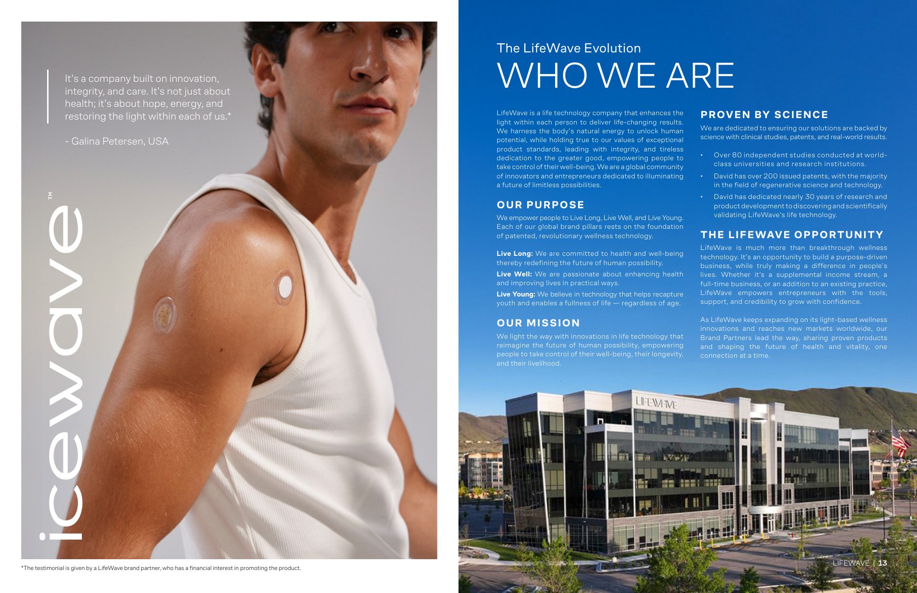 LifeWave Who We Are magazine spread